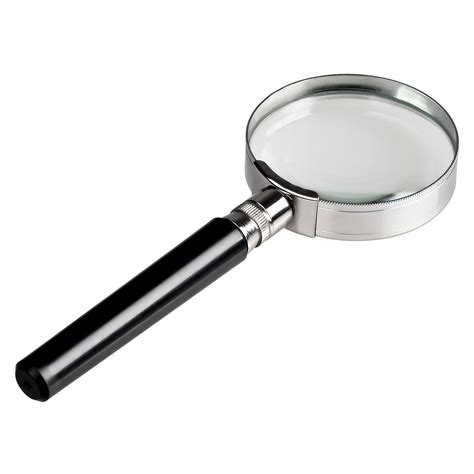 magnifying hand held glass.